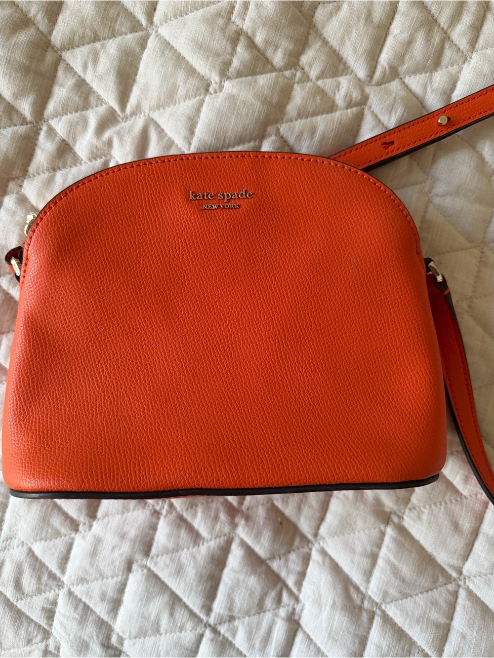 Kate Spade Orange Crossbody dome bag with Adjustable Strap - Picture 2 of 7